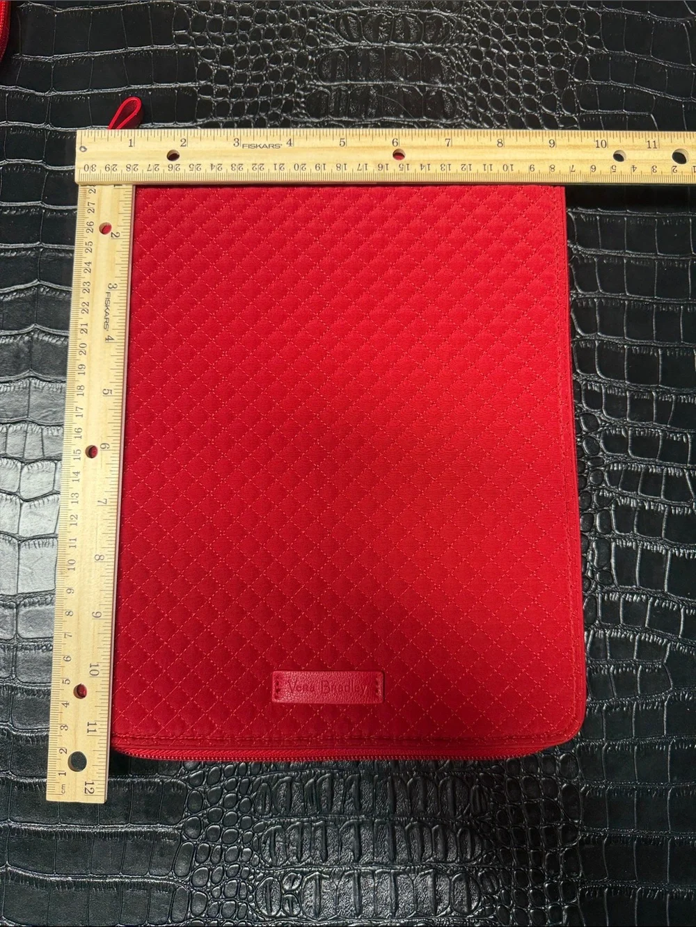 Vera Bradley Red Quilted Iconic Tablet Tamer Organizer
